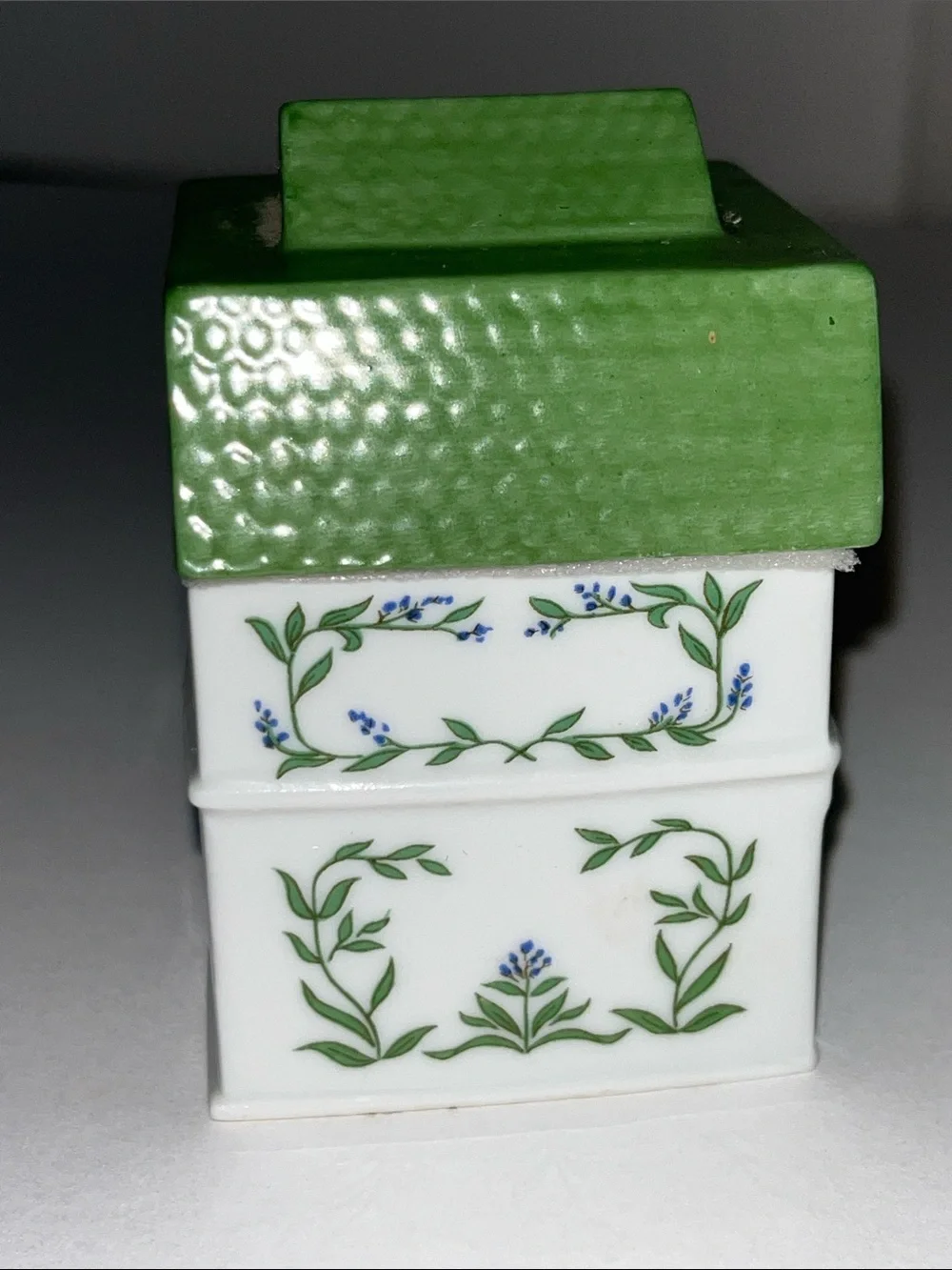 Lenox Tarragon Spice Jar House in Green, White, Purple, Blue